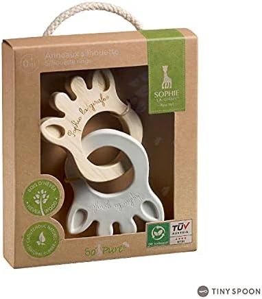 VULLI SOPHIE LA GIRAFE kramtukas žiedas, RUBBER&WOOD, SO'PURE, 0mėn.+, 220200