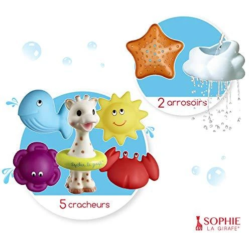 VULLI Sophie la girafe vonios žaislai 7 vnt. 10 m+ Fresh Touch 523428