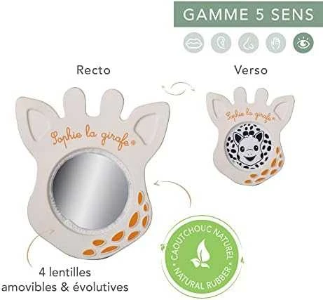 VULLI Sophie la girafe regos pojūtį lavinantis žaislinis veidrodis, magic mirror - SIGHT, 0mėn.+, 010503