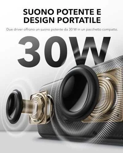 Nešiojama kolonėlė Anker Soundcore Motion 300, Juodos spalvos