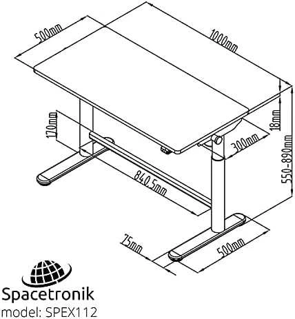 Elektrinis stalas Spacetronik XD SPE-X112W Balta