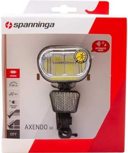 SPANNINGA priekinis žibintas AXENDO 60 XDAS DRL 60lux / 300 liumenų dinamo (SNG-H639018)