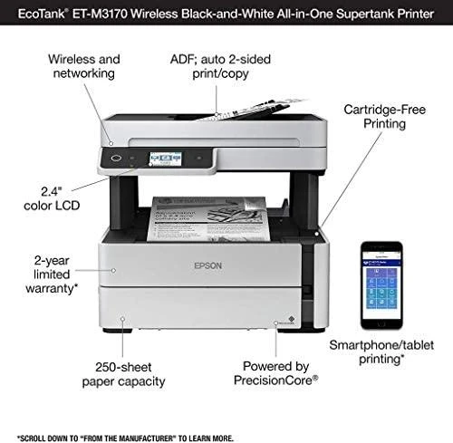 Spausdintuvas Epson | daugiafunkcis įrenginys | EcoTank M3170 | Inkjet | Mono | All-in-one | A4 | Wi-Fi | Pilkas
