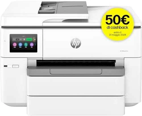 Hewlett Packard (HP) HP OfficeJet Pro 9730e HP+ plataus formato AiO All-in-One Spausdintuvas - A3/A4 spalvotas rašalas, spausdinimas/kopijavimas/nuskaitymas, automatinis dokumentų tiektuvas, automatinis dvipusis, du dėklai, LAN, Wifi, 22 psl. per mėnesį, 250-1500 puslapių (pakeičia OfficeJet Pro 7740)