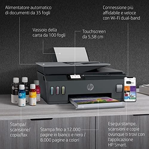 Hewlett Packard (HP) HP Smart Tank Plus 570 belaidis daugiafunkcis spausdintuvas, spalvotas, spausdinimo skirtukas namams, spausdinimas, nuskaitymas, kopijavimas, automatinis dokumentų tiektuvas, belaidis, nuskaitymas į PDF