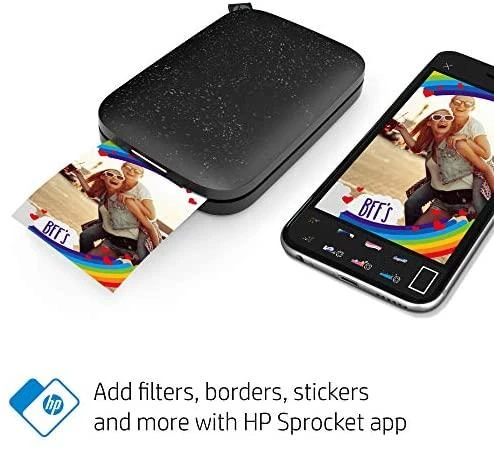 Hewlett Packard (HP) HP SPROCKET Portable Instant Photo Spausdintuvas Juoda