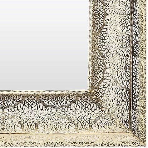 Beliani Sieninis veidrodis PLERIN 60 cm 60 cm metalinis auksinis
