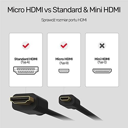 UNITEK Y-C182 HDMI – microHDMI CABLE v.2.0 4K 60HZ 2M
