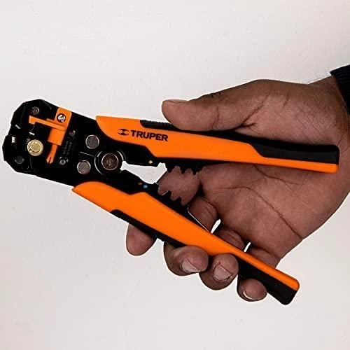 Kabelio nužievinimo, kirpimo bei užspaudimo automatinės replės Truper®