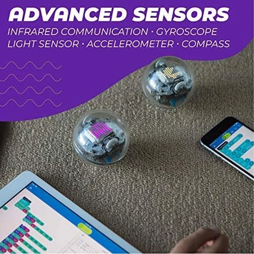 Sphero Smart žaislas Bolt Wi-Fi, Bluetooth, Sphero Bolt - išmanus žaislas išmokti koduoti žaidžiant., iOS ir Android, Baterijos garantija 6 mėn.