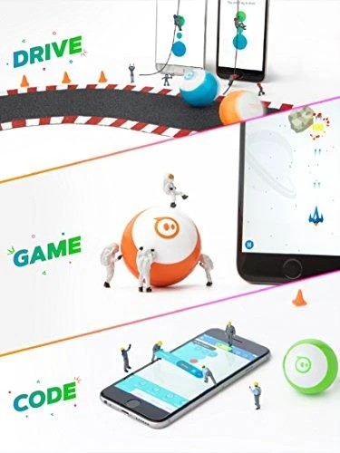 „Sphero Mini“ robotas kamuolys – robotas Žalias/ baltas, plastikinis, ne