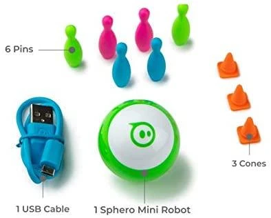 „Sphero Mini“ robotas kamuolys – robotas Žalias/ baltas, plastikinis, ne