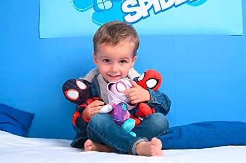 Mattel Spiderman Ghost Spider talismanas pliušinė žvakė tamsoje 25 cm Marvel
