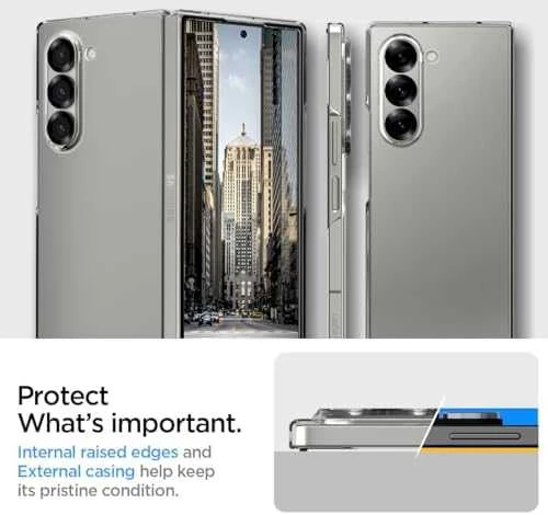 Spigen Airskin – dėklas skirtas Samsung Galaxy Z Fold 6 Crystal Clear