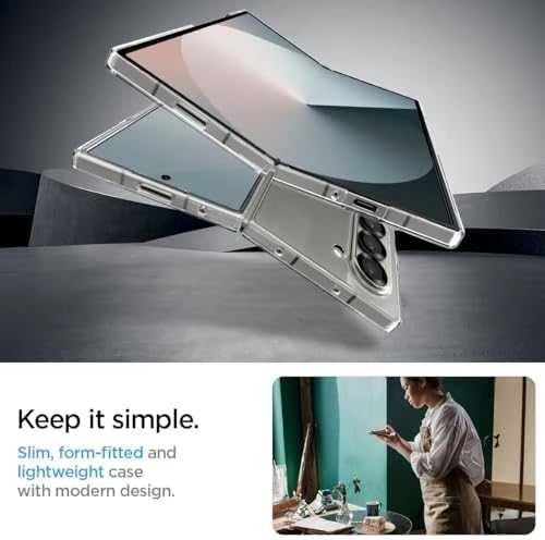Spigen Airskin – dėklas skirtas Samsung Galaxy Z Fold 6 Crystal Clear