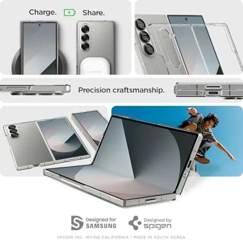 Spigen Airskin – dėklas skirtas Samsung Galaxy Z Fold 6 Crystal Clear