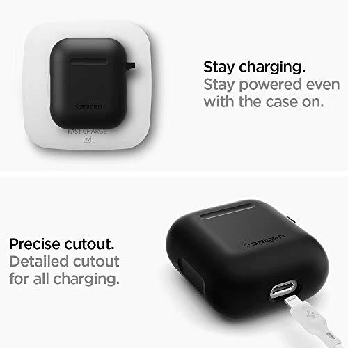 Spigen silikoninis dėklas, juodos spalvos – AirPods 1/2019