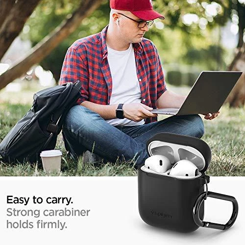 Spigen silikoninis dėklas, juodos spalvos – AirPods 1/2019