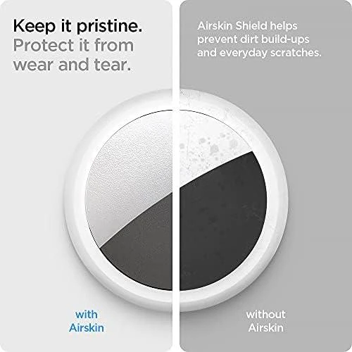 „Spigen AirSkin Shield HD“ 4 vnt. pakuotė, skaidri – „Apple AirTag“