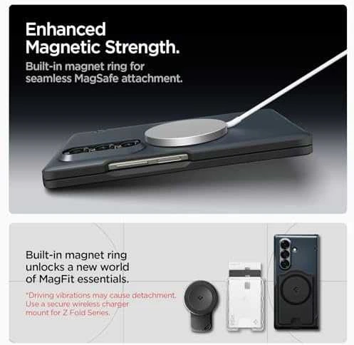 Dėklas Spigen Slim Armor Pro Mag MagSafe Galaxy Z Fold 7 juodas