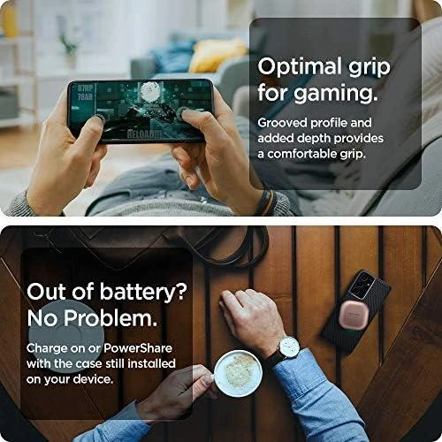 Dėklas Spigen Liquid Air, juodos spalvos – Samsung Galaxy S21 Ultra