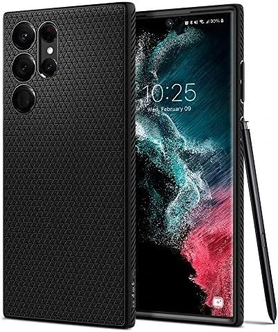 Spigen Liquid Air dėklas skirtas Samsung Galaxy S22 Ultra, spalva - Matte Black