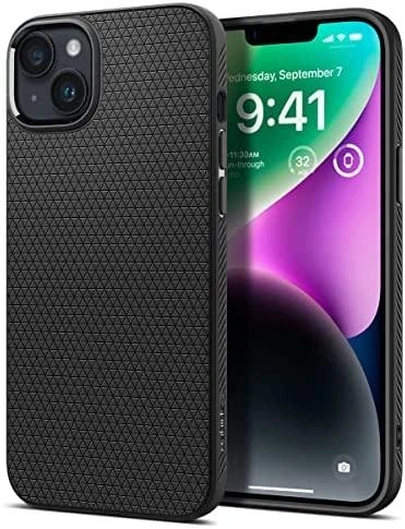 Dėklas SPIGEN LIQUID AIR IPHONE 14 PLUS/ 15 PLUS MATTE Juodas