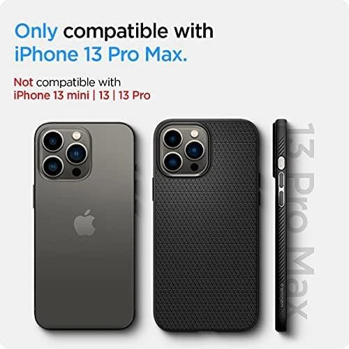 Spigen Liquid Air dėklas skirtas Apple iPhone 13 Pro Max, spalva - Matte Black