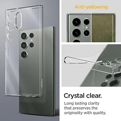 Spigen Liquid Crystal dėklas skirtas Samsung Galaxy S23 Ultra, spalva - Crystal Clear