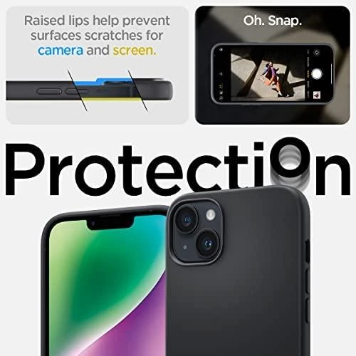 Spigen dėklas Silicone Fit Mag Magsafe iPhone 14 Plus 6,7 juodas