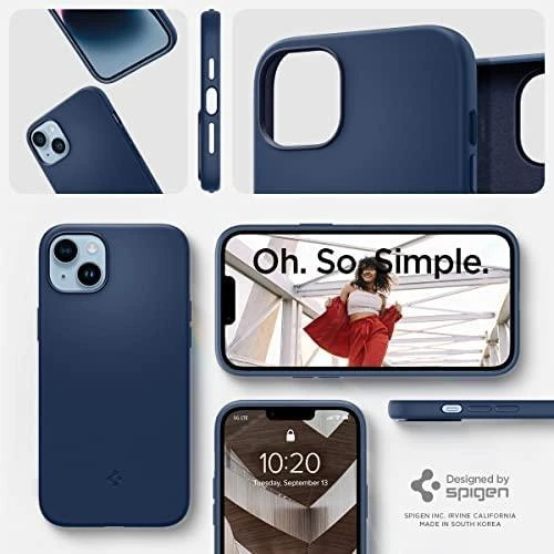 Spigen Silicone Fit Mag MagSafe Apple iPhone 14 Plus dėklas telefonui mėlynos spalvos
