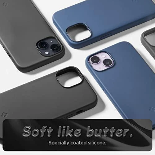 Spigen dėklas Silicone Fit Mag Magsafe iPhone 14 Plus 6,7 juodas
