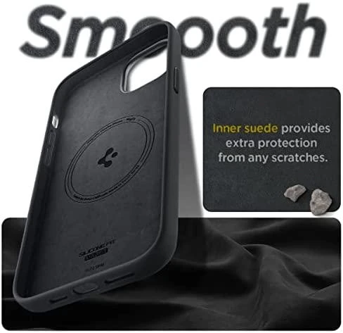 Spigen dėklas Silicone Fit Mag Magsafe iPhone 14 Plus 6,7 juodas