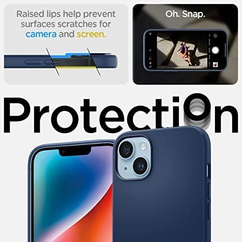 Spigen Silicone Fit Mag MagSafe Apple iPhone 14 Plus dėklas telefonui mėlynos spalvos