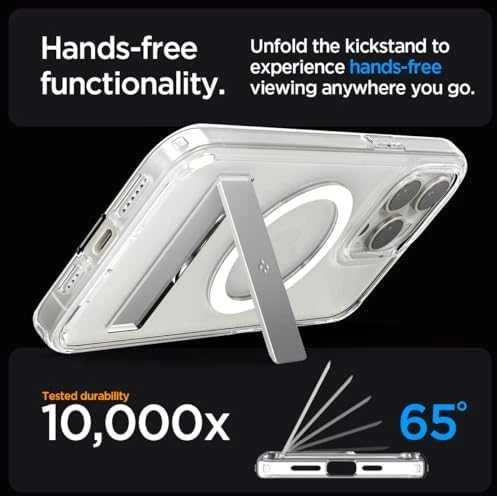 Spigen Ultra Hybrid S (MagFit) dėklas skirtas Apple iPhone 15 Pro, spalva - Crystal Clear