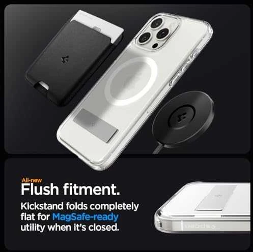 Spigen Ultra Hybrid S (MagFit) dėklas skirtas Apple iPhone 15 Pro, spalva - Crystal Clear
