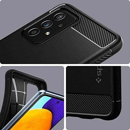 Spigen Rugged Armor Samsung Galaxy A52 / A52S dėklas telefonui matinės juodos spalvos