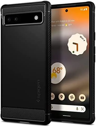Dėklas Spigen Rugged Armor, juodas - Google Pixel 6a