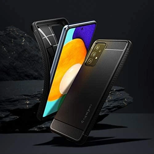 Spigen Rugged Armor Samsung Galaxy A52 / A52S dėklas telefonui matinės juodos spalvos