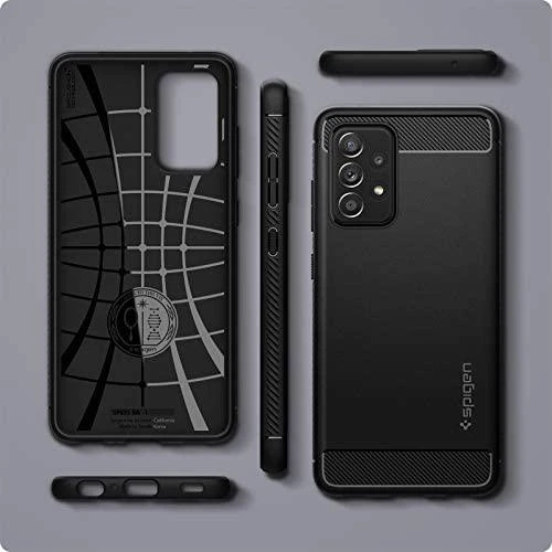 Spigen Rugged Armor Samsung Galaxy A52 / A52S dėklas telefonui matinės juodos spalvos