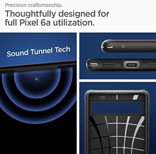 Dėklas Spigen Rugged Armor, juodas - Google Pixel 6a