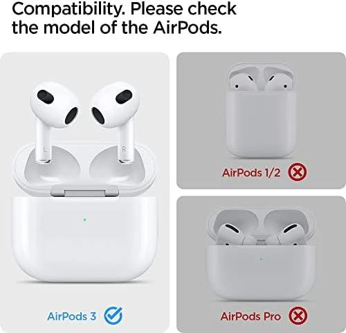 Dėklas Spigen Rugged Armor, juodos spalvos – AirPods 3