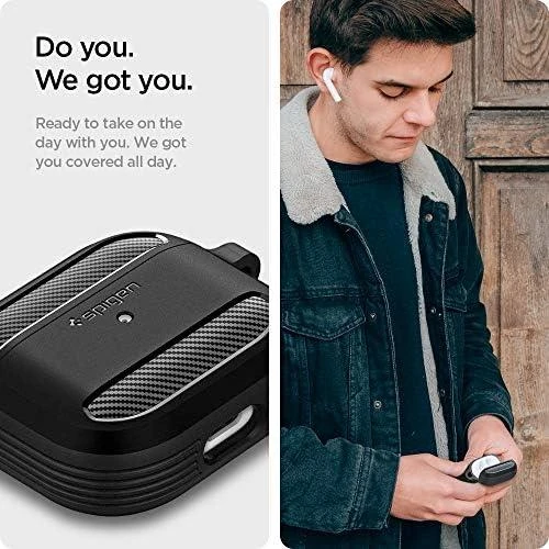 Dėklas Spigen Rugged Armor, juodos spalvos – AirPods 3