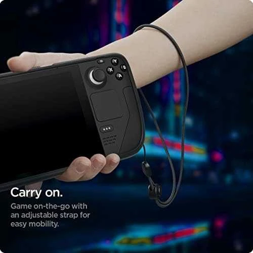 Spigen Rugged Armor, juodos spalvos – Steam Deck