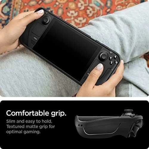 Spigen Rugged Armor, juodos spalvos – Steam Deck