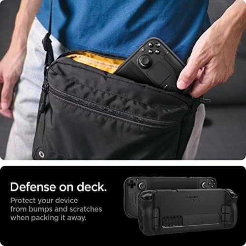 Spigen Rugged Armor, juodos spalvos – Steam Deck
