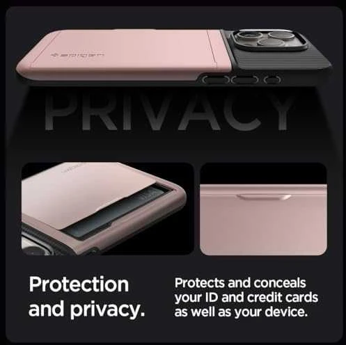 Dėklas Spigen Slim Armor CS, rose auksinis – Apple iPhone 15 Pro Max