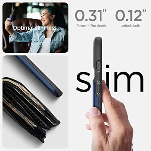 Dėklas SPIGEN SLIM ARMOR CS IPHONE 14 PLUS/ 15 PLUS Juodas