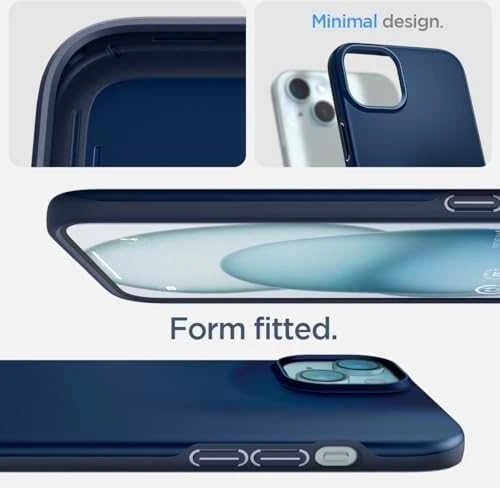 Spigen Thin Fit dėklas skirtas Apple iPhone 15 Plus,  spalva - Navy Blue