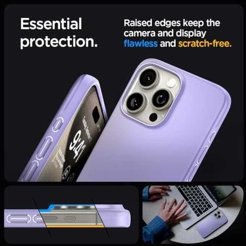 Spigen Thin Fit dėklas skirtas Apple iPhone 15 Pro,  spalva - Iris Purple